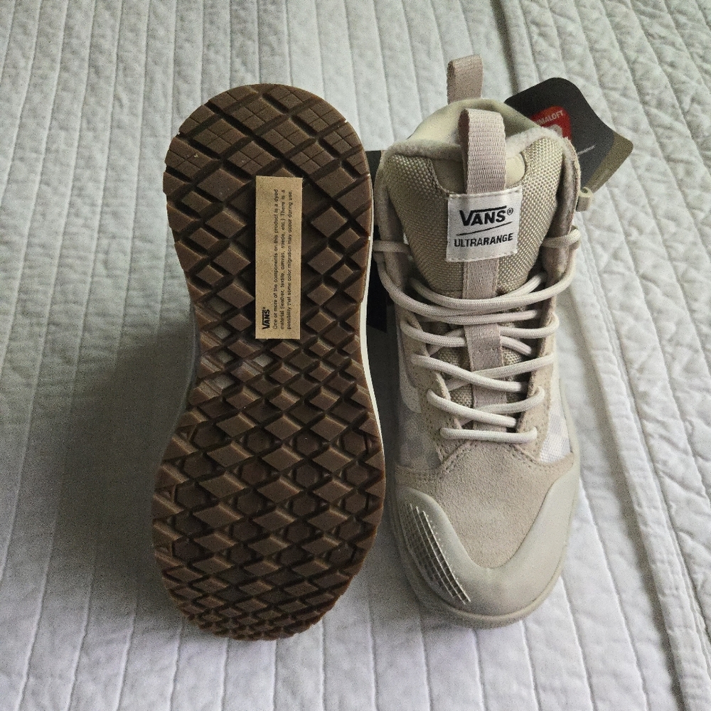 Vans Ultrarange Exo Hi Mte 2 Women Size 5 Checkerboard Birch Tan 012026 - Picture 5 of 10